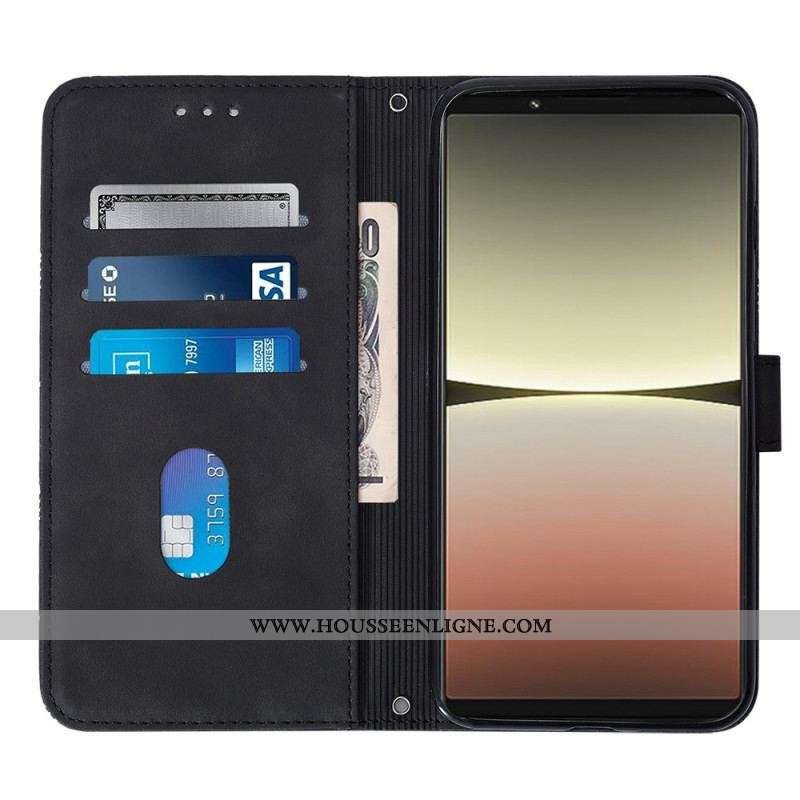 Housse Sony Xperia 5 IV Motif Triangles avec Bandoulière