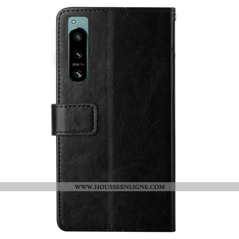 Housse Sony Xperia 5 IV Motif Y à Lanière