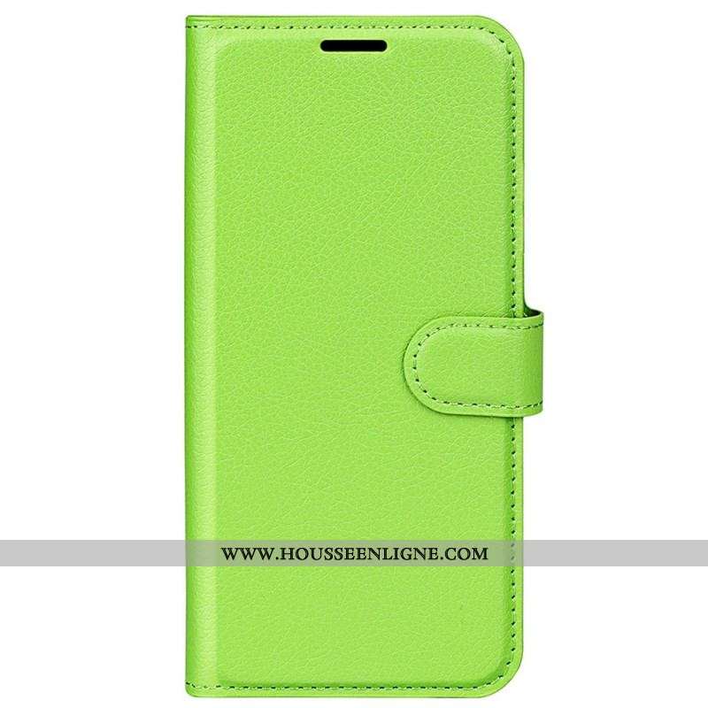 Housse Sony Xperia 5 IV Simili Cuir Litchi Classique