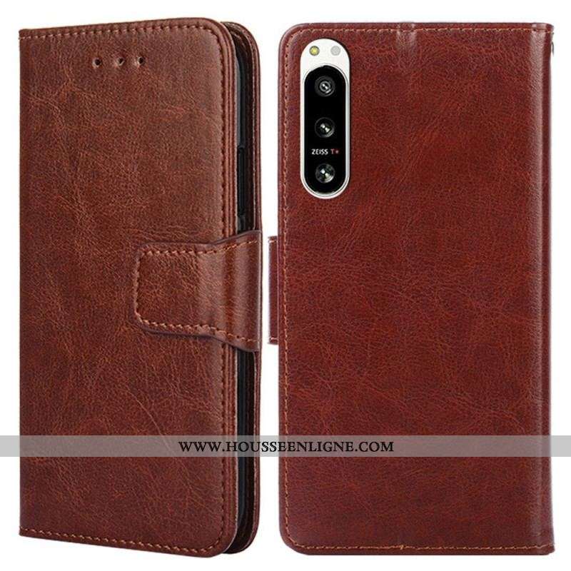 Housse Sony Xperia 5 IV Simili Cuir Rétro