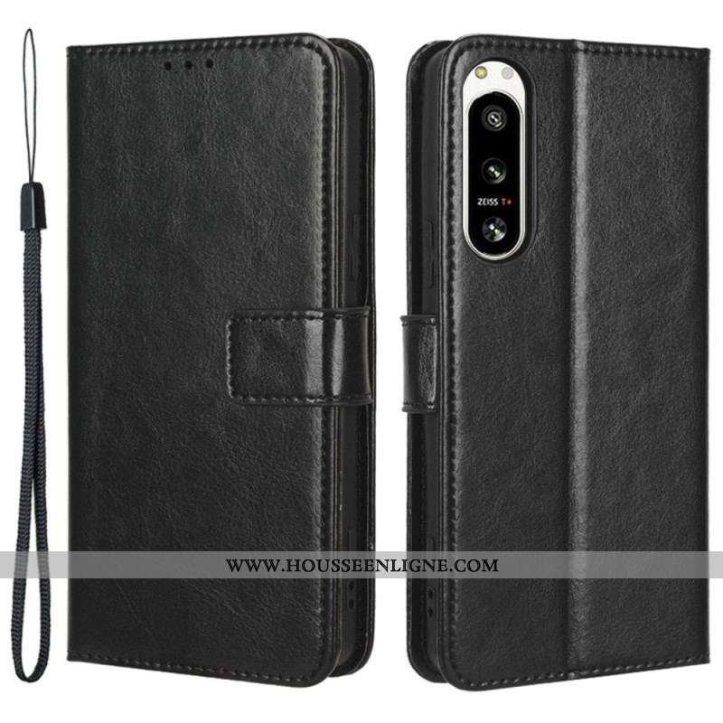 Housse Sony Xperia 5 IV Style Cuir Rétro