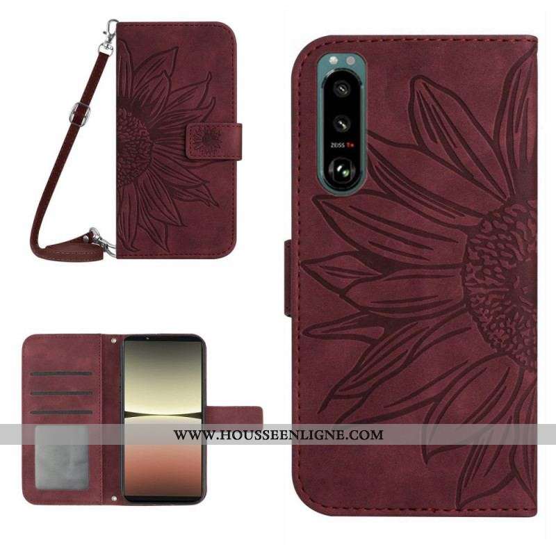 Housse Sony Xperia 5 IV Tournesol à Bandoulière