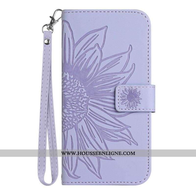 Housse Sony Xperia 5 IV Tournesol à Lanière
