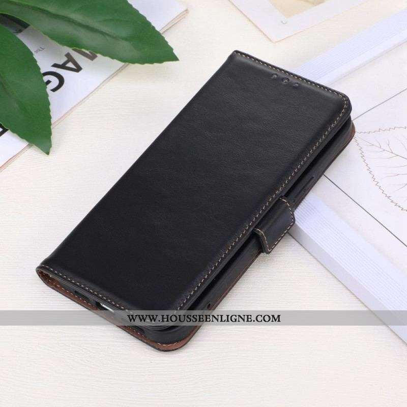 Housse Sony Xperia 5 IV Véritable Cuir Fonction RFID