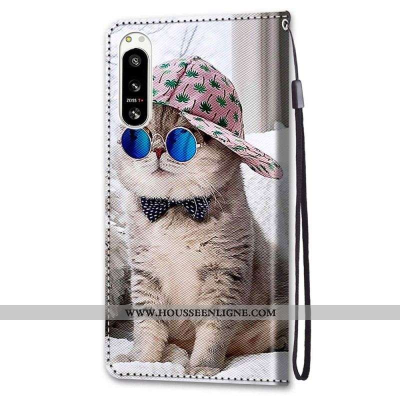 Housse Sony Xperia 5 IV Yo Cat à Lanière
