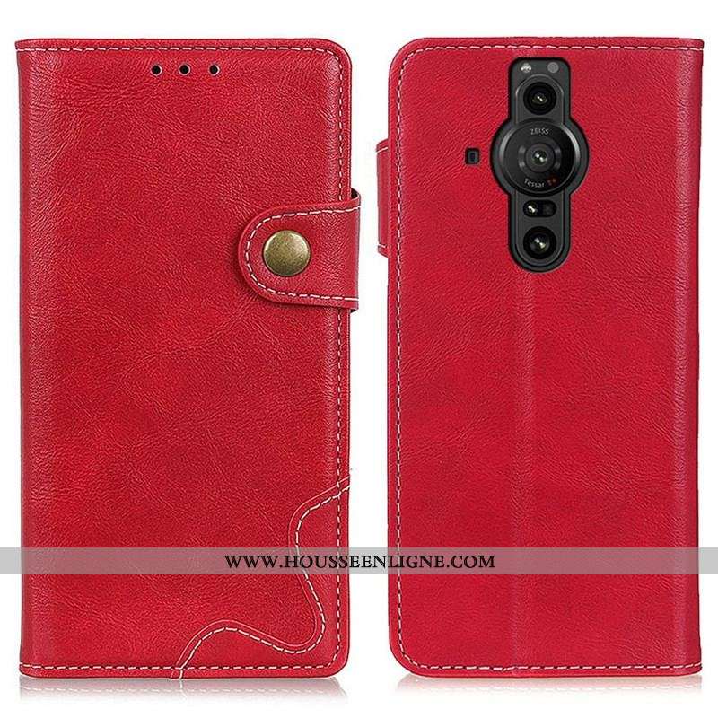 Housse Sony Xperia Pro-I Artistique Couture Bouton
