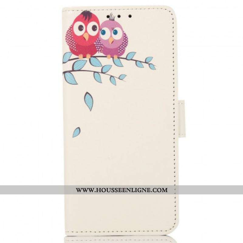 Housse Sony Xperia Pro-I Couple De Hiboux Sur l'Arbre
