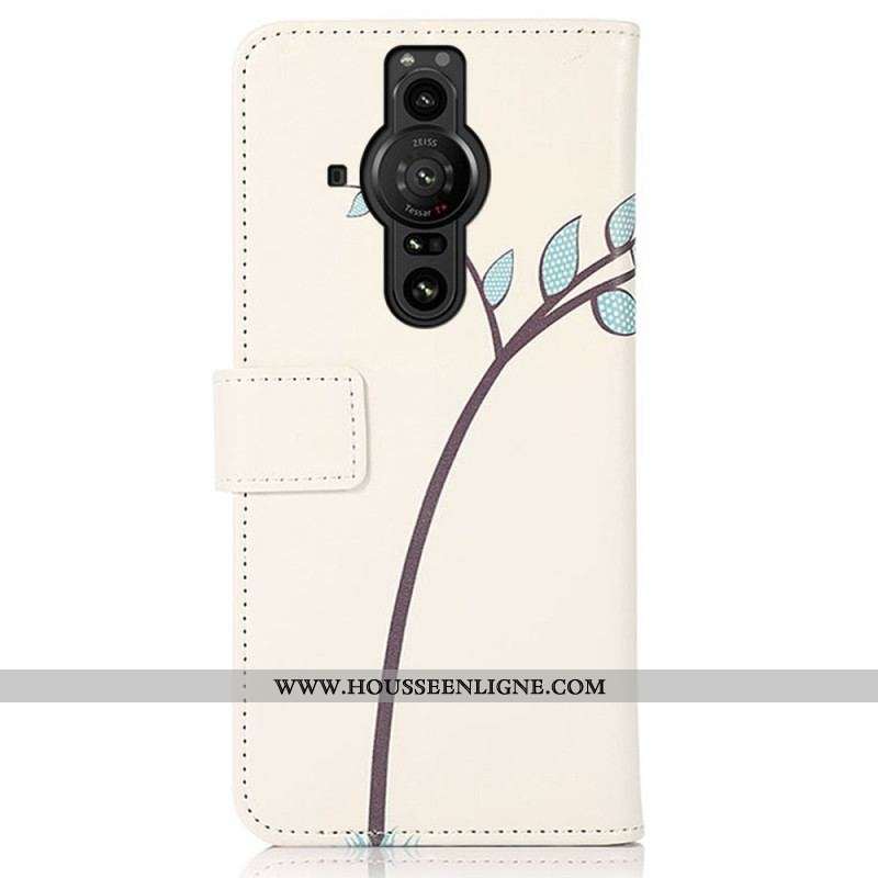 Housse Sony Xperia Pro-I Couple De Hiboux Sur l'Arbre