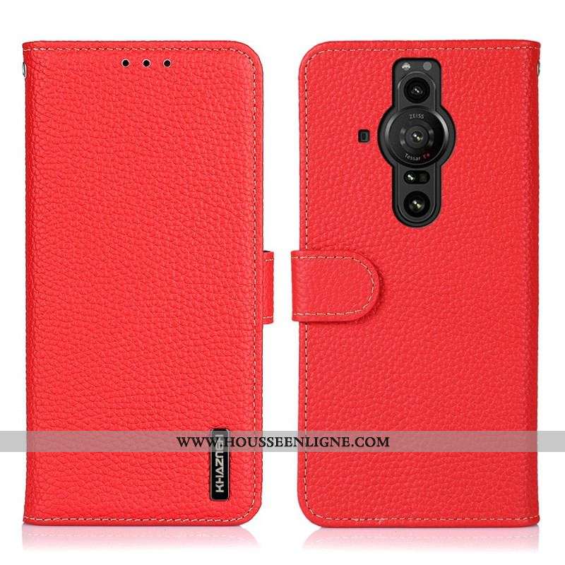 Housse Sony Xperia Pro-I Cuir Litchi KHAZNEH