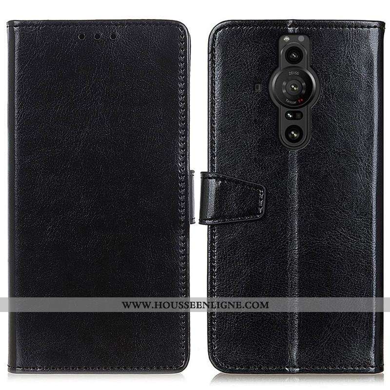 Housse Sony Xperia Pro-I Effet Cuir Brillant Simple