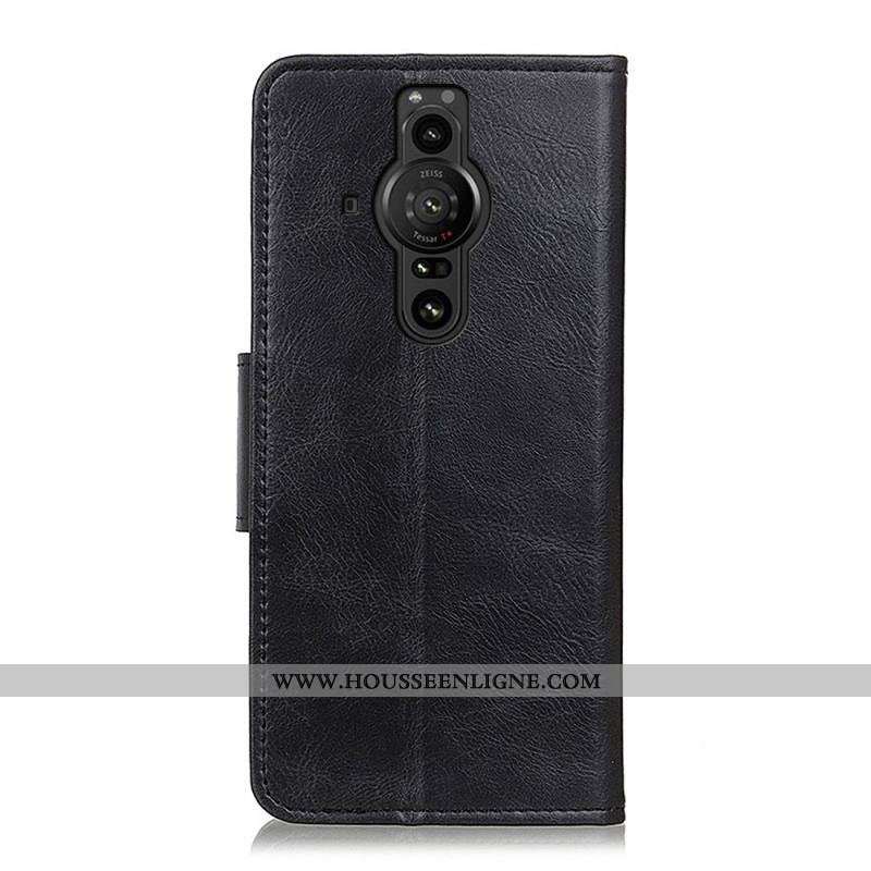 Housse Sony Xperia Pro-I Effet Cuir Fermoir Réversible