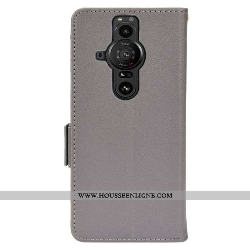Housse Sony Xperia Pro-I Effet Cuir Litchi Premium