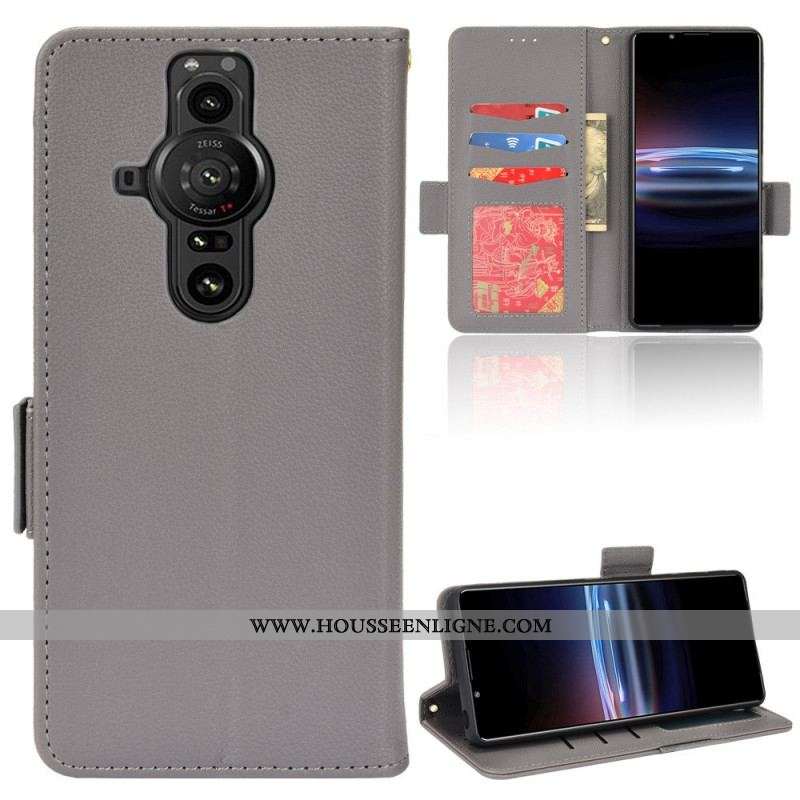 Housse Sony Xperia Pro-I Effet Cuir Litchi Premium