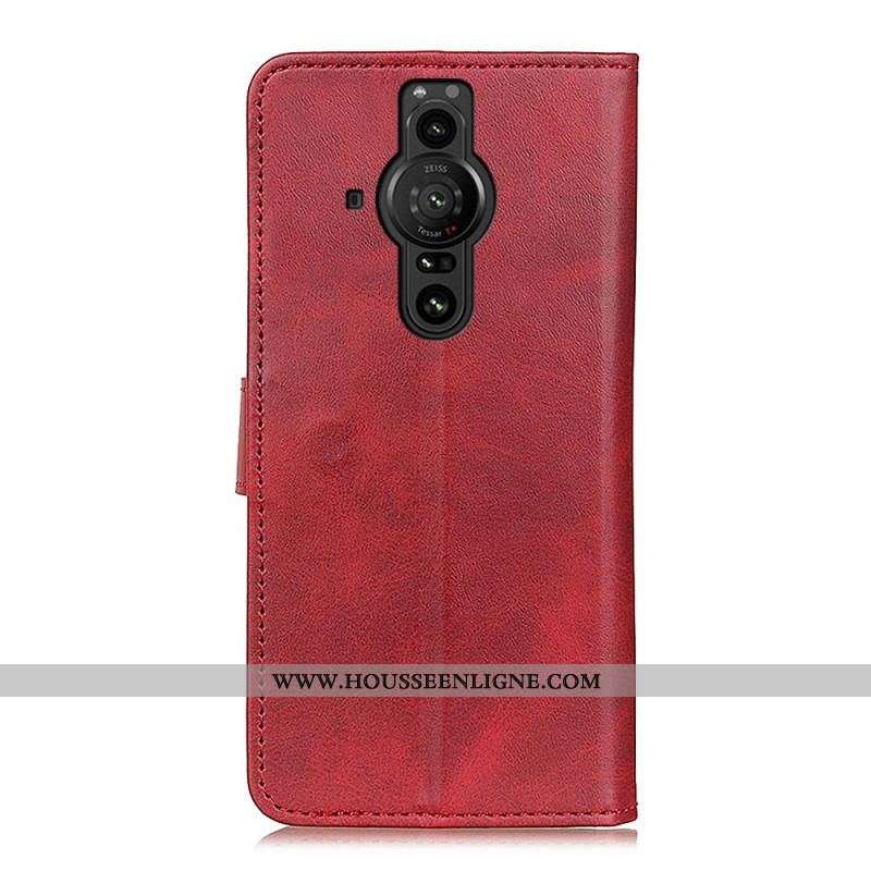 Housse Sony Xperia Pro-I Effet Cuir Mat Rétro