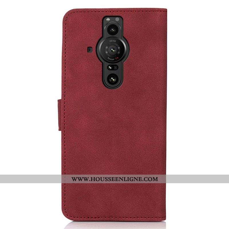Housse Sony Xperia Pro-I Effet Cuir Texturé KHAZNEH