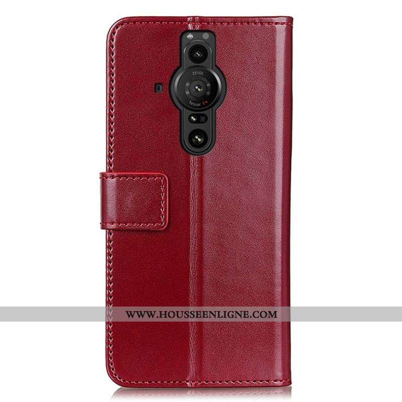Housse Sony Xperia Pro-I Effet Cuir Tricolore