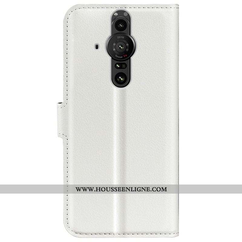 Housse Sony Xperia Pro-I Effet Litchi Classique