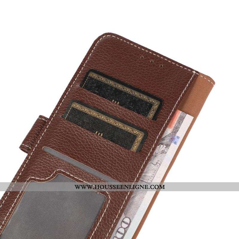 Housse Sony Xperia Pro-I Litchi Coutures Apparentes