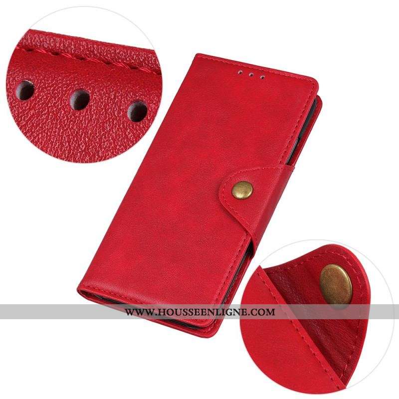 Housse Sony Xperia Pro-I Simili Cuir Bouton Décoratif