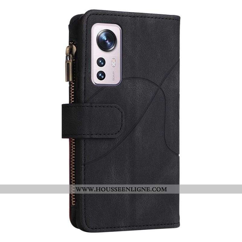 Housse Xiaomi 12 / 12X Bicolore avec Porte-Monnaie