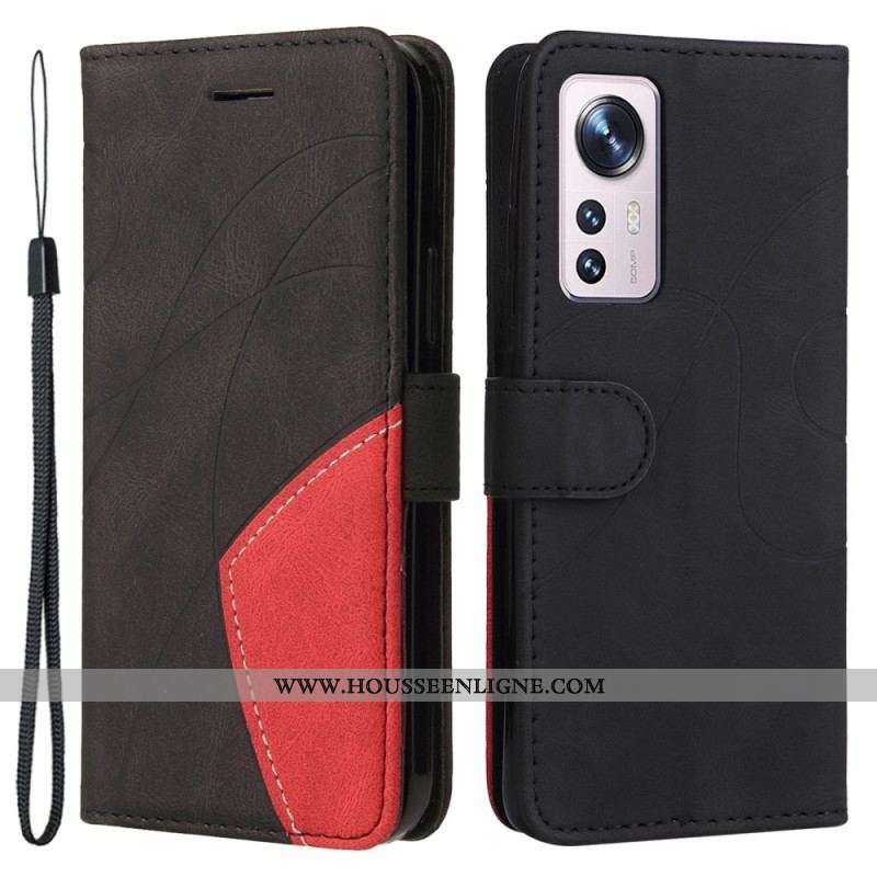 Housse Xiaomi 12 / 12X Bicolore à Lanière