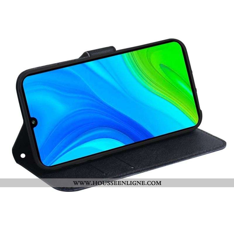 Housse Xiaomi 12 / 12X Chat Noir Chat Blanc à Lanière