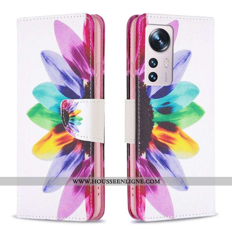 Housse  Xiaomi 12 / 12X  Fleur Aquarelle