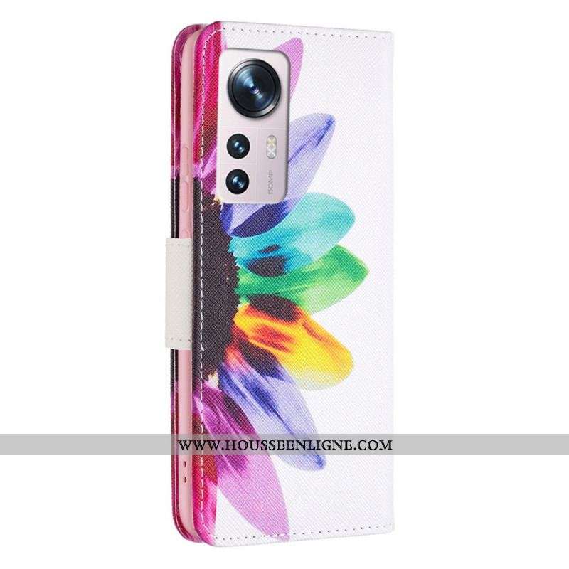 Housse  Xiaomi 12 / 12X  Fleur Aquarelle