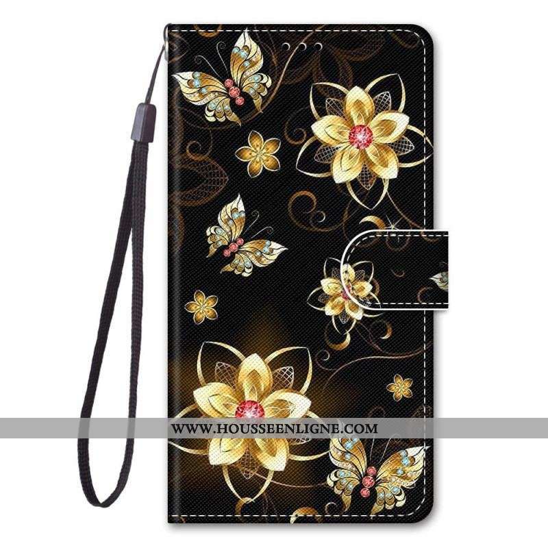 Housse Xiaomi 12 / 12X Florale à Lanière