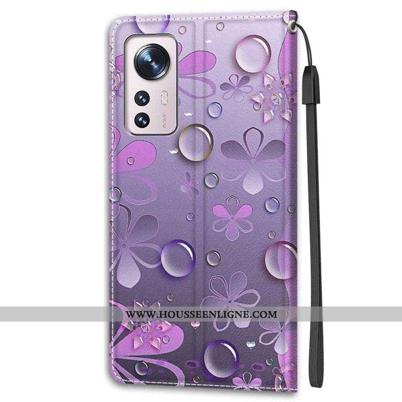 Housse Xiaomi 12 / 12X Goutes à Lanière