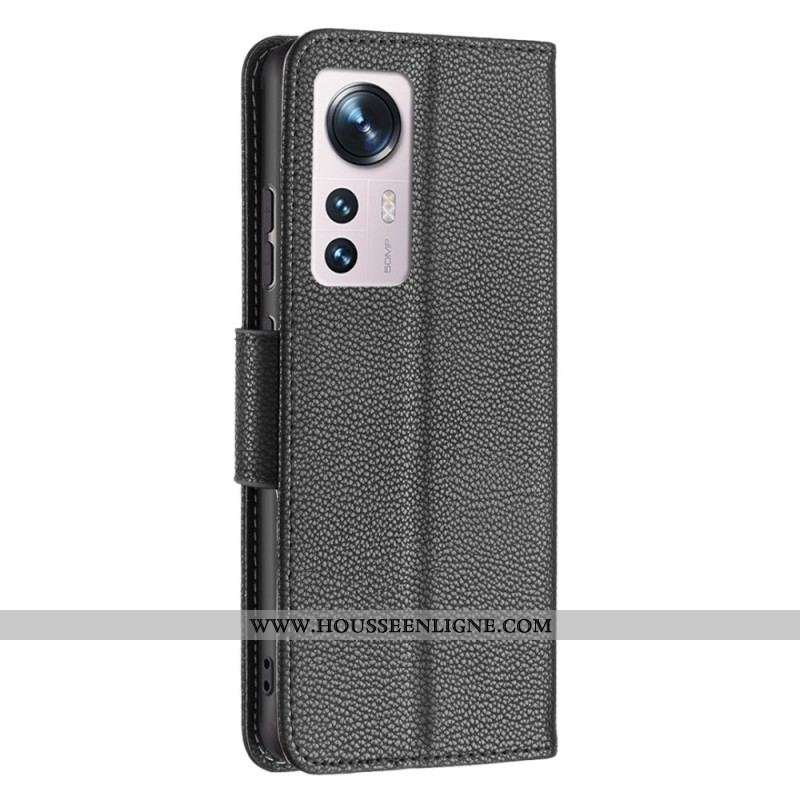 Housse  Xiaomi 12 / 12X  Litchi Rabat Oblique