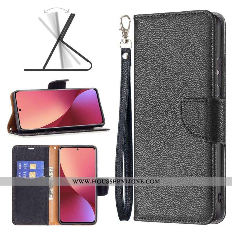 Housse  Xiaomi 12 / 12X  Litchi Rabat Oblique