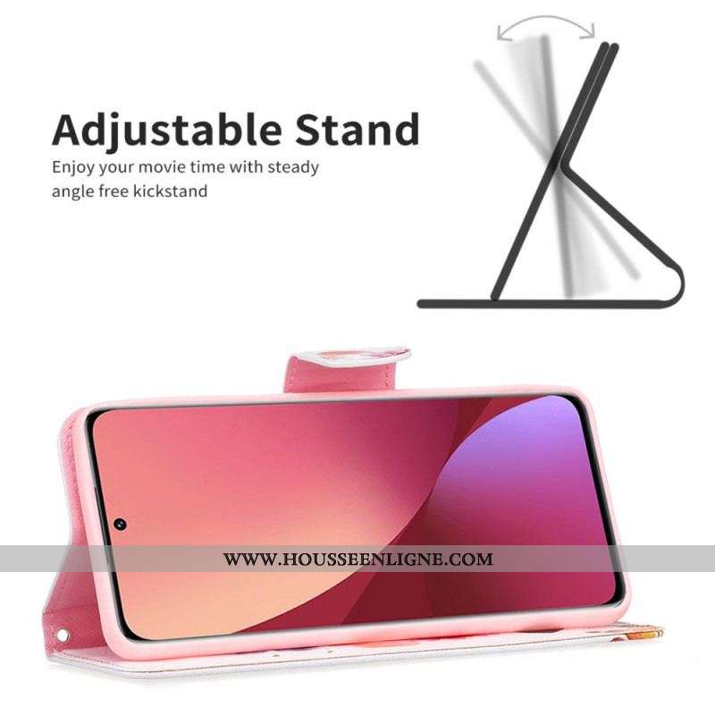 Housse  Xiaomi 12 / 12X  Papillons et Fleurs Peints