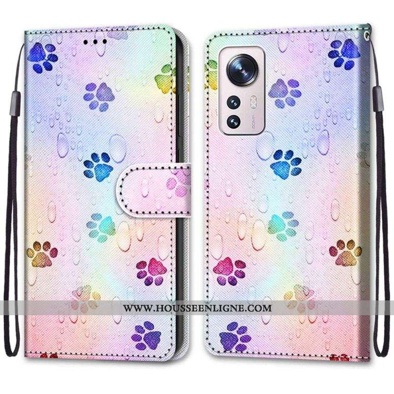 Housse Xiaomi 12 / 12X Traces à Lanière