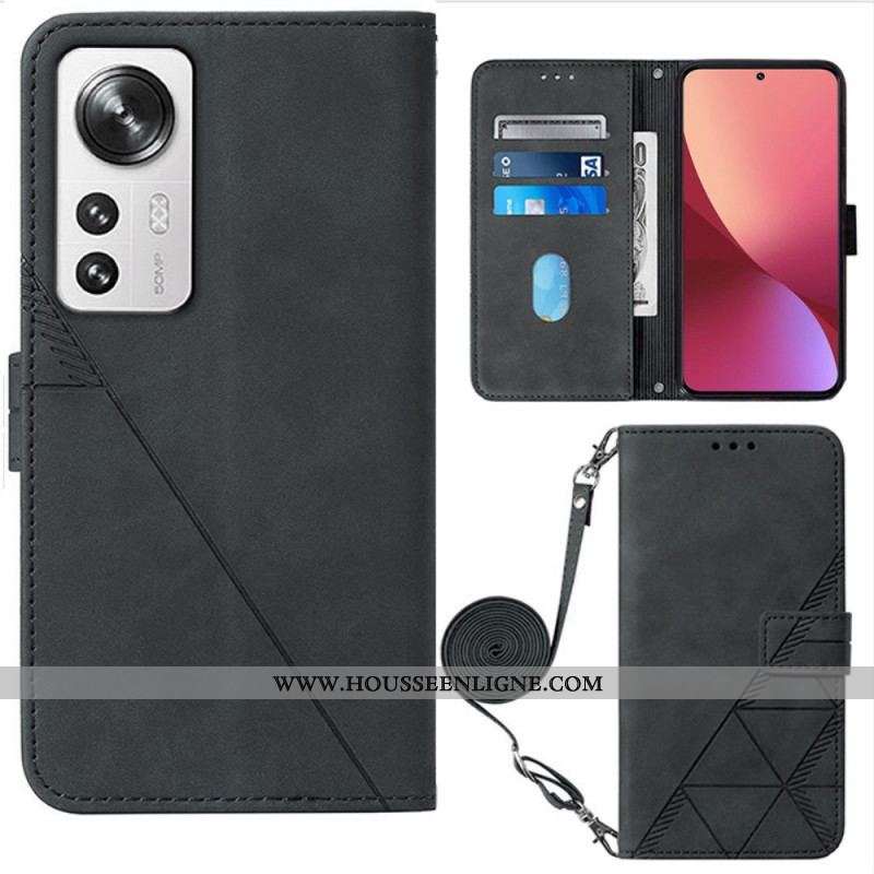 Housse Xiaomi 12 / 12X Triangles avec Bandoulière