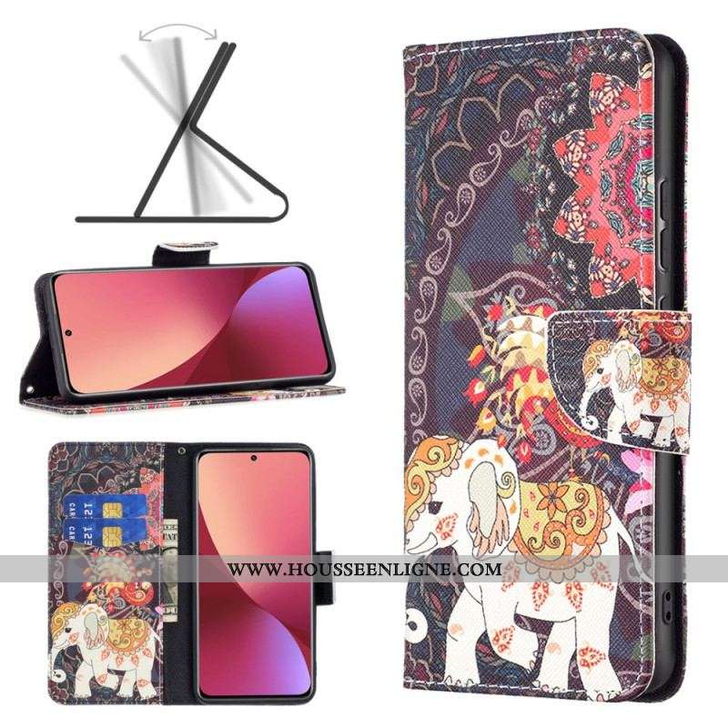 Housse  Xiaomi 12 / 12X  Éléphants Indiens