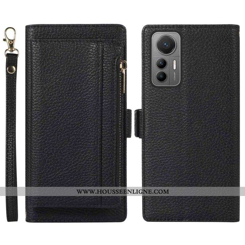 Housse Xiaomi 12 Lite 5G Portefeuille Détachable et Lanière