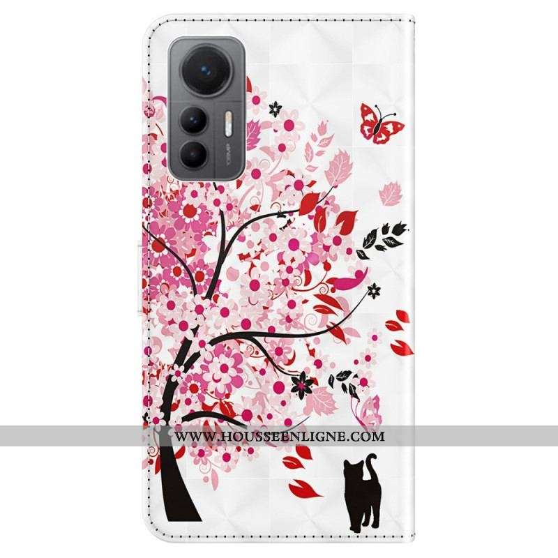 Housse Xiaomi 12 Lite Arbre Rouge à Lanière