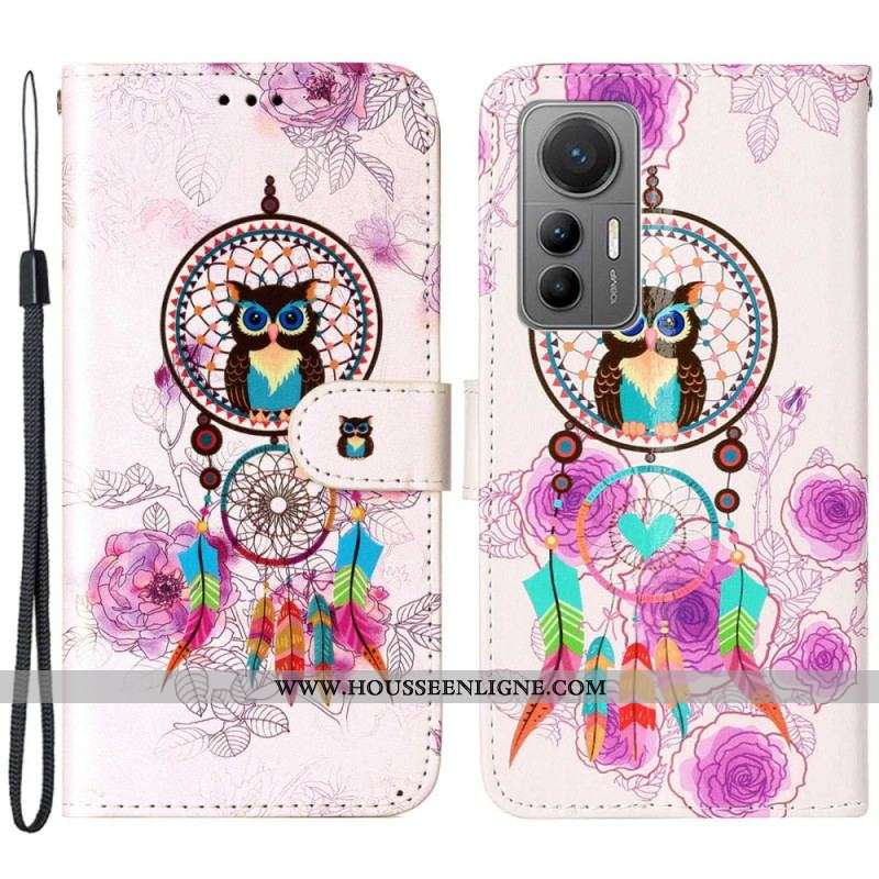 Housse Xiaomi 12 Lite Attrape Rêves Hibou à Lanière