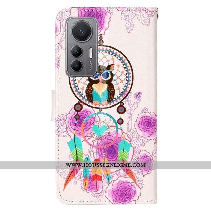 Housse Xiaomi 12 Lite Attrape Rêves Hibou à Lanière