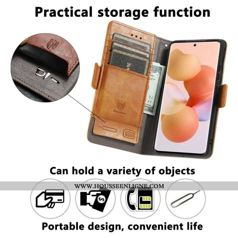 Housse Xiaomi 12 Lite Bicolore Double Fermoir
