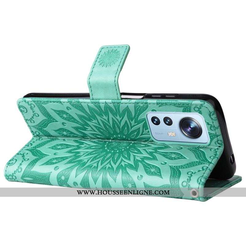 Housse Xiaomi 12 Lite Mandala Soleil avec Lanière