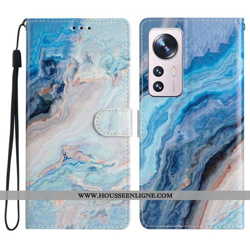 Housse Xiaomi 12 Lite Marbre à Lanière