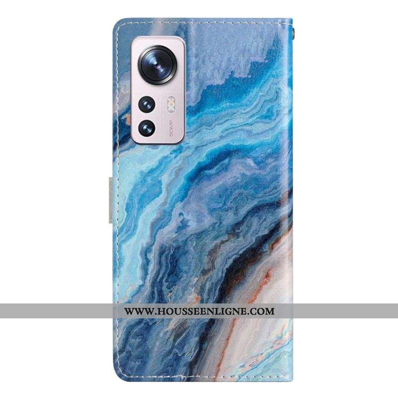 Housse Xiaomi 12 Lite Marbre à Lanière