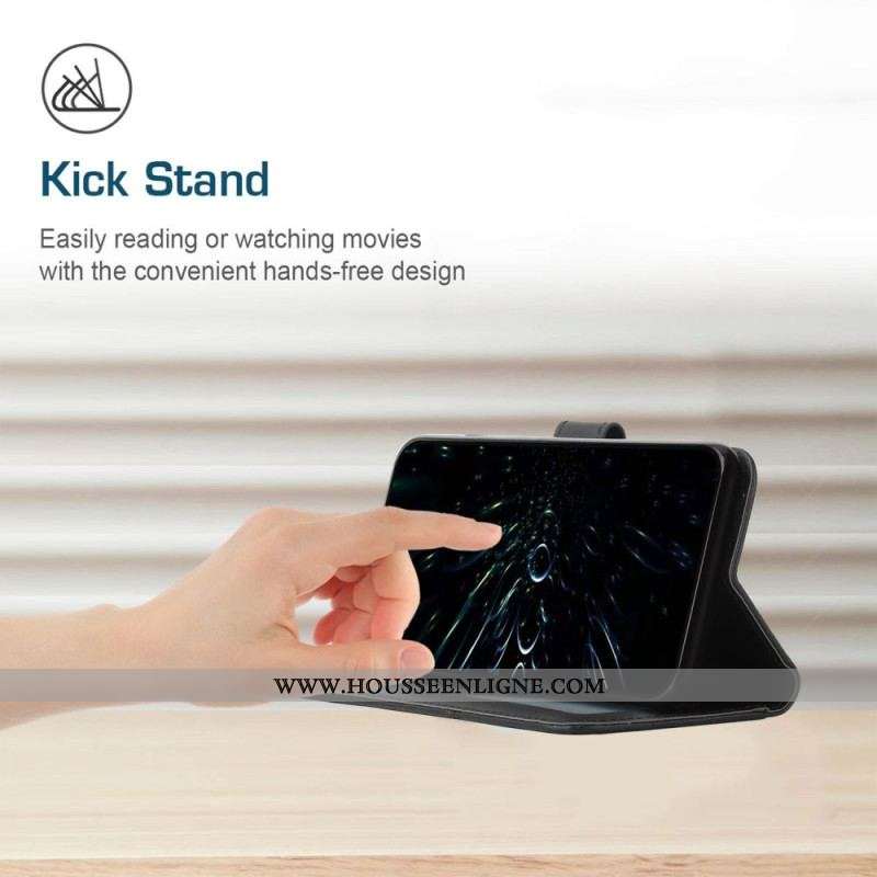 Housse Xiaomi 12 Lite Style Cuir Géométrique à Lanière
