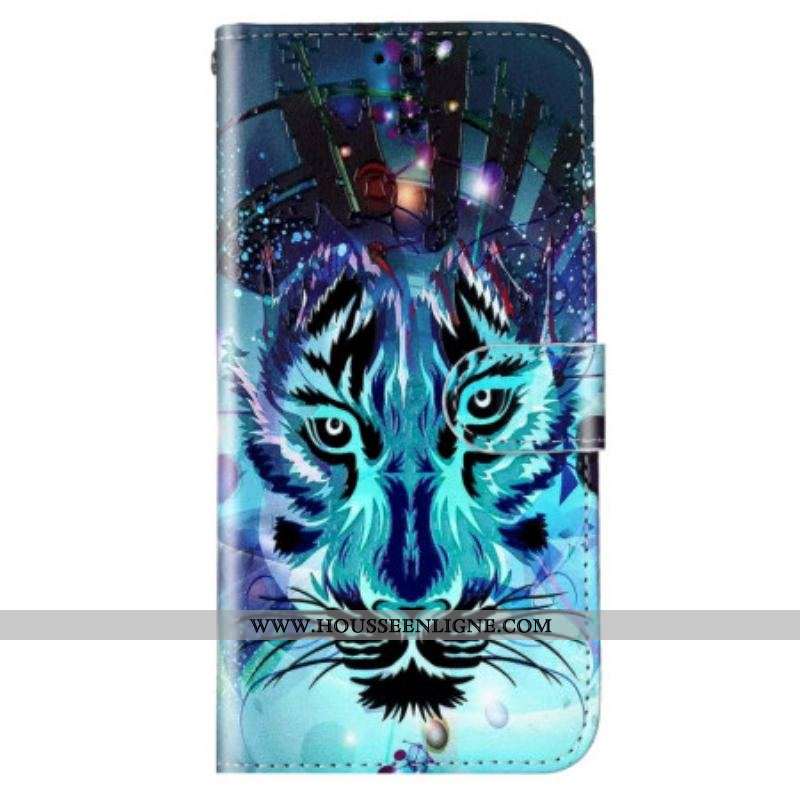 Housse Xiaomi 12 Lite Tigre avec Lanière