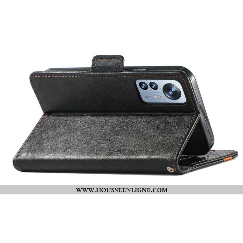 Housse Xiaomi 12 Pro Bicolore Double Fermoir