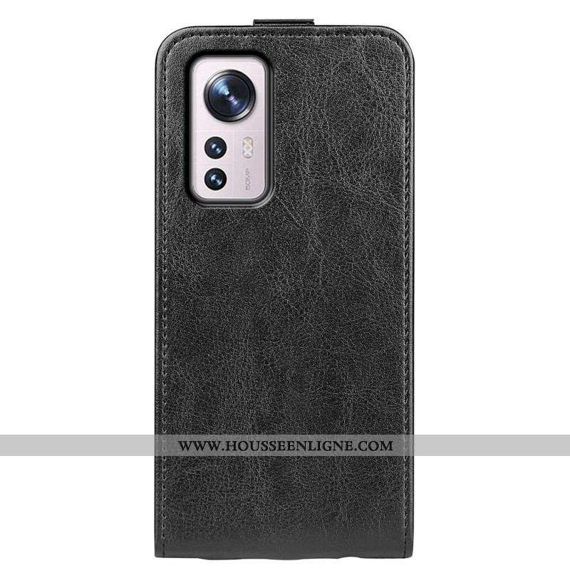 Housse Xiaomi 12 Pro Effet Cuir Rabat Vertical