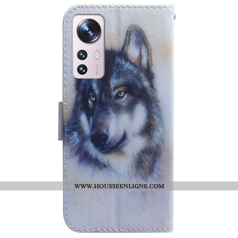 Housse Xiaomi 12 Pro Peinture Loup