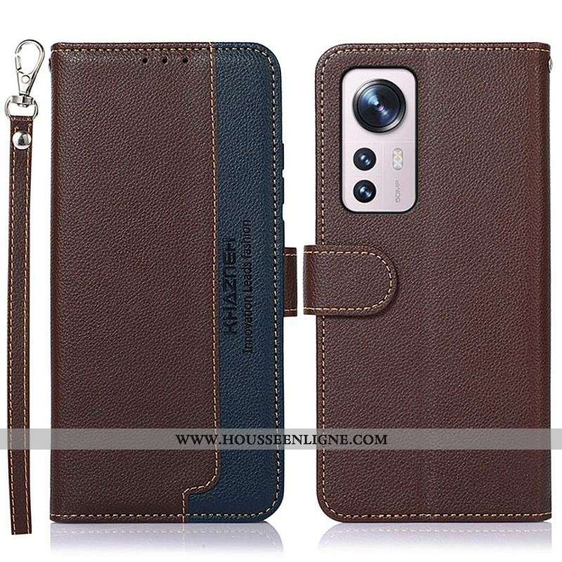 Housse Xiaomi 12 Pro Style Litchi RFID KHAZNEH